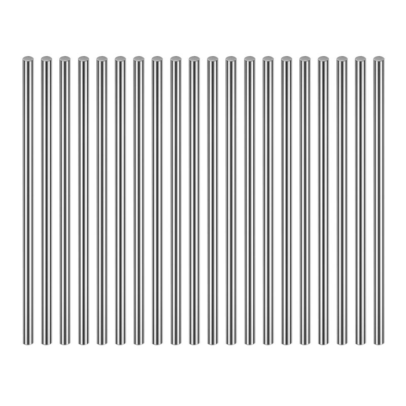 DYWISHKEY 20 Pieces 4.0mm x 100mm 304 Stainless Steel Rods, Metal Solid Shaft Rods, Lathe Bar Stock for DIY Craft Making, Handle Pin - Image 1